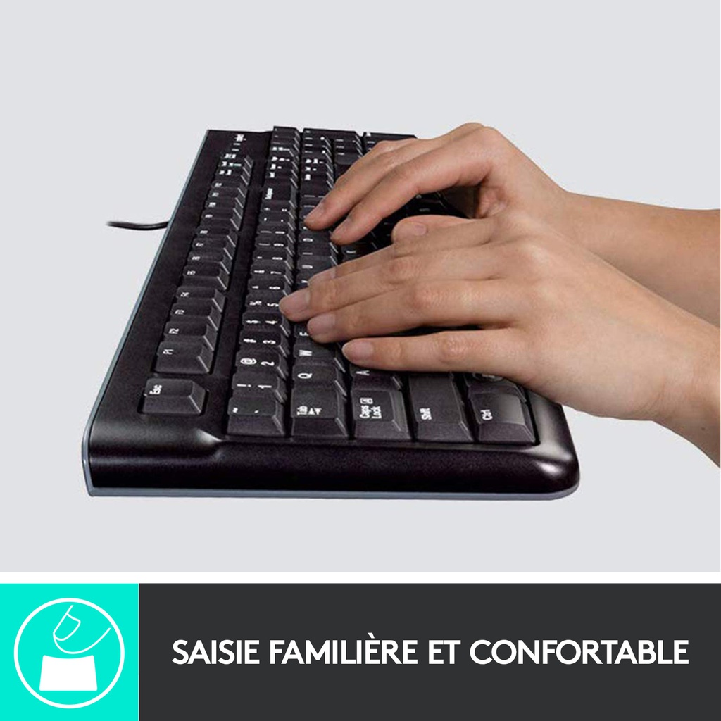 Clavier Souris Logitech MK120 avec fil