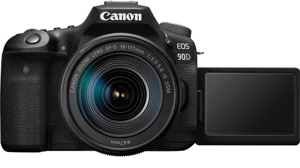 Appareil photo Reflex Canon  EOS 90D + objectif EF-S 18-135mm IS USM (3616C017AA)