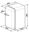 Réfrigérateur SMEG 114L Années 50 (FAB10R)