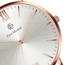 Montre à quartz en cuir Noir et doré rose (MAL-1020R)