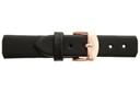 Montre à quartz en cuir Noir et doré rose (MAL-1020R)