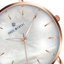 Montre à quartz en acier doré rose (MAZ-3214)