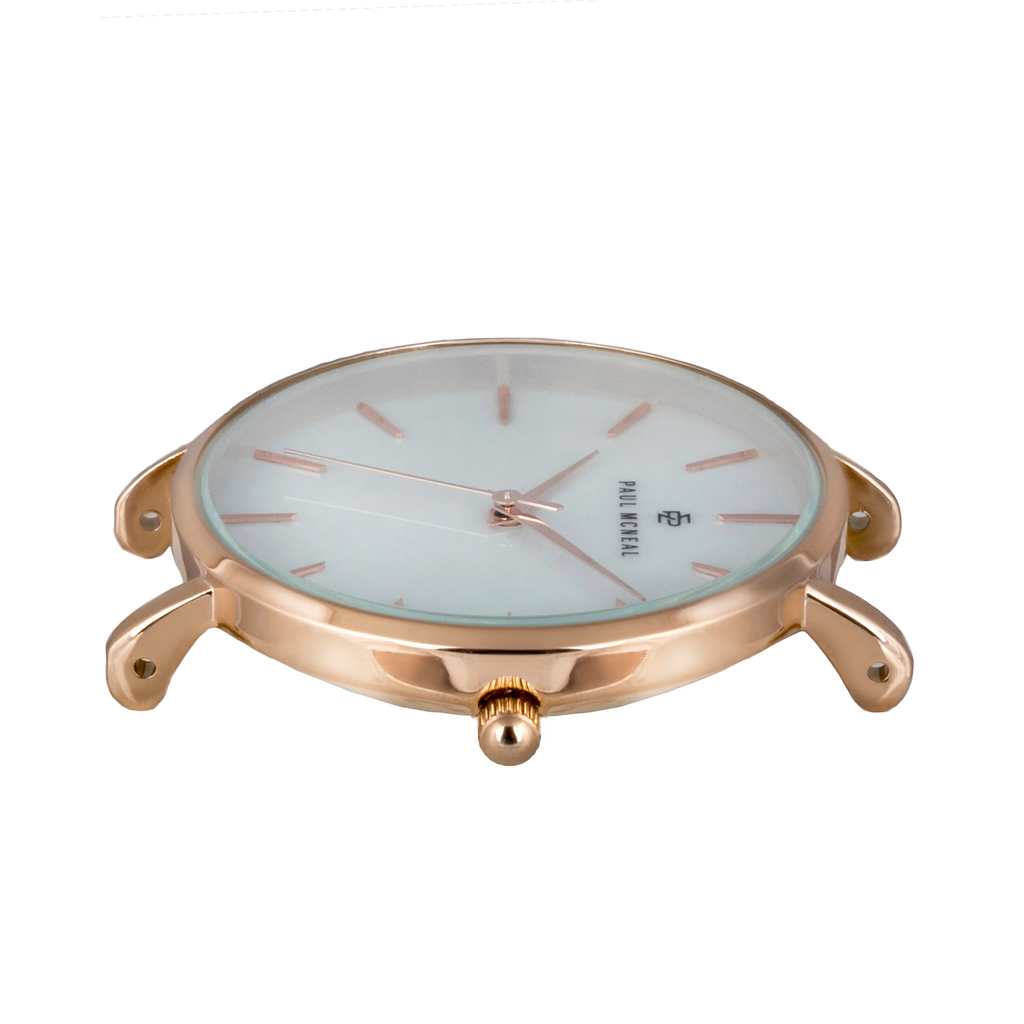 Montre à quartz en acier doré rose (MAZ-3214)