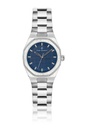 Montre Paul McNeal à quartz en acier argenté et bleu (PXBV)