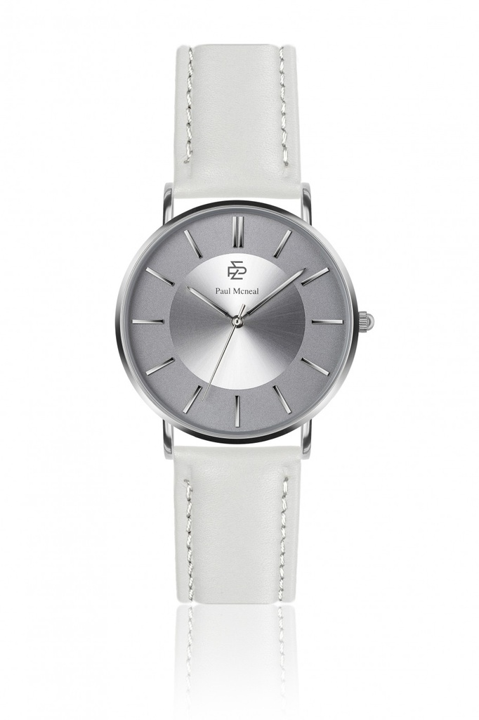 Montre Paul McNeal à quartz en cuir Ecru (PBE-B046S)