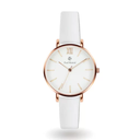 Montre Paul McNeal à quartz en cuir Blanc (MAG-0014R)