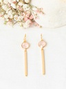 Boucles d'oreilles Solange Quartz Rose (3E/C366Roj)