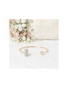 Bracelet Jonc Dorine orné de Amazonite &amp; Nacre (3R/A692VBlj)