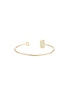 Bracelet Jonc Dorine orné de Amazonite &amp; Nacre (3R/A692VBlj)