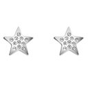 Boucles d'oreilles Victoria Walls puces argenté et blanc (VE1116S)