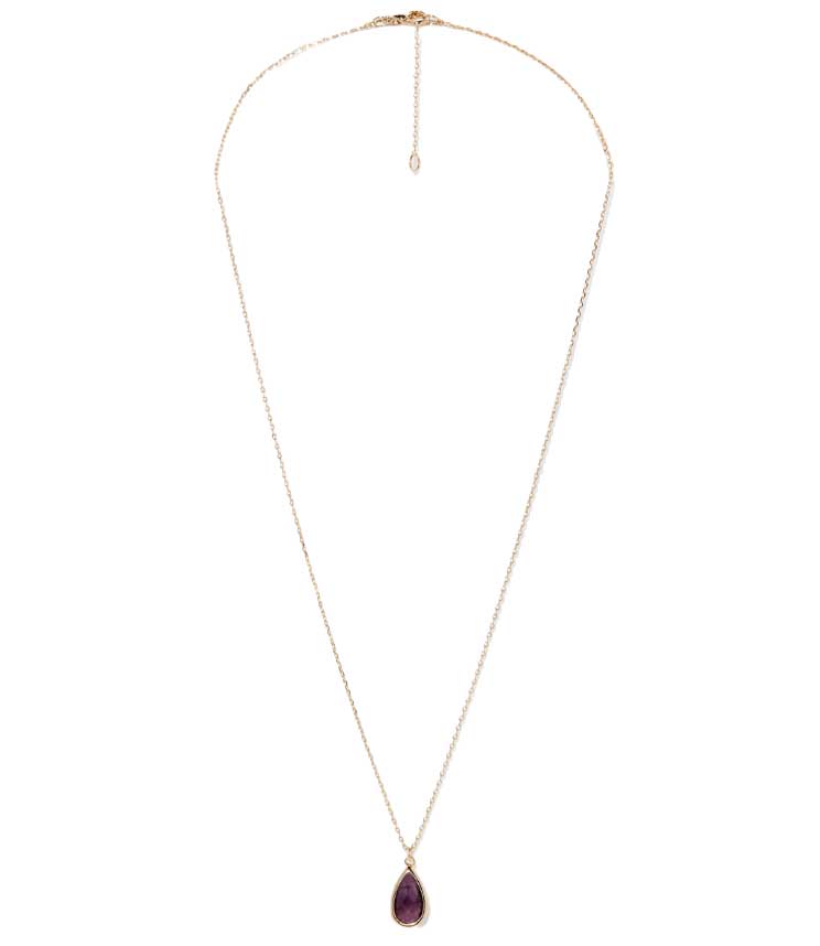Collier Moonstone 'Lora' Améthyste (3C/S424Vij)