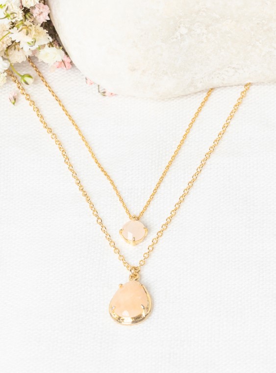 Collier Moonstone 'Manhoé' Aventurine (3C/S0697Oj)