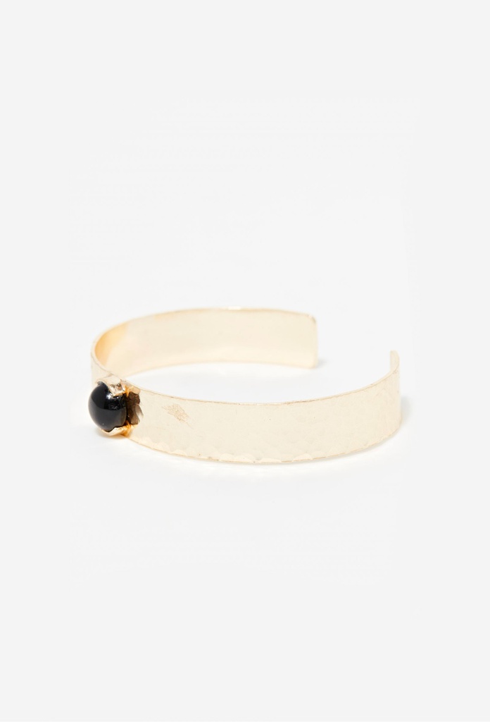Bracelet Jonc Moonstone 'Caroline' Agathe noire (3R/E751Nj)
