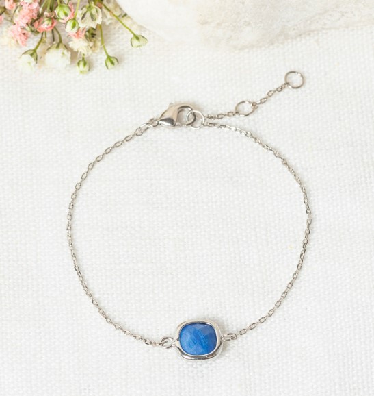 Bracelet Moonstone 'Lilou' Aventurine bleu (3R/S158B)
