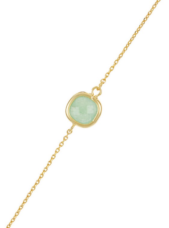 Bracelet Moonstone  'Lilou' Aventurine verte (3R/S158Vj)