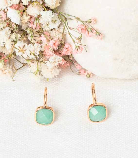Boucles d'oreilles Moonstone 'Ella' Aventurine (3E/A733VVj)