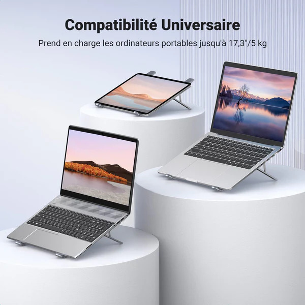 Support pc portable 8 à 17.3" Ugreen Aluminium ventilé (40289)