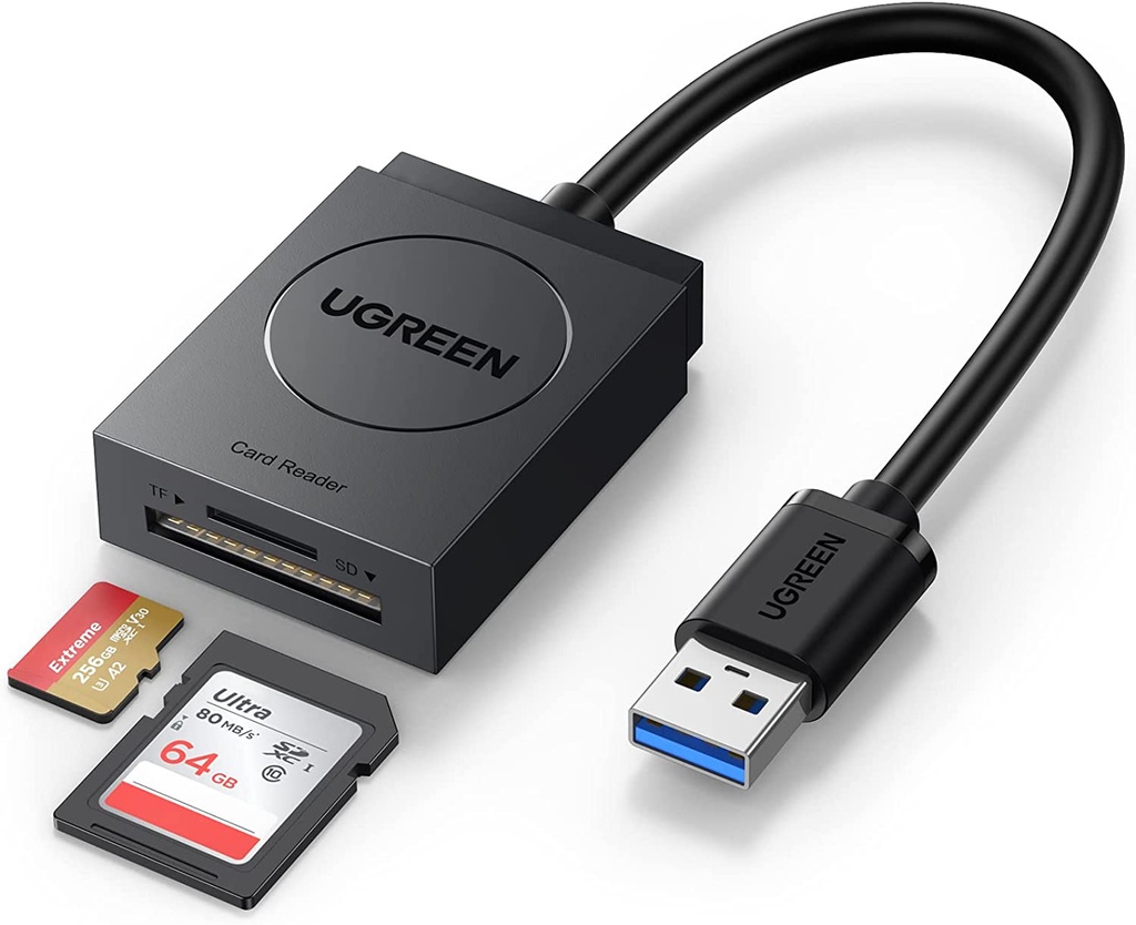 Lecteur carte mémoire SD/TF Ugreen USB 3.0 2en1 (20250)