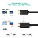 Cable Ugreen Displayport Male vers HDMI Male 2M (10202)