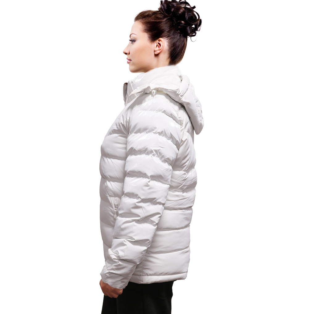 Doudoune Fashion Blanche à capuche amovible