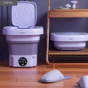 Machine a laver pliable portable bleu
