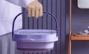 Machine a laver pliable portable bleu