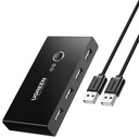 witch Ugreen USB 2.0 - 4 Ports pour 2 PC 2 Entrées 4 Sorties USB (30767)