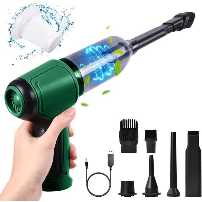 Mini aspirateur à main haute puissance rechargeable sans fil &amp; Souffleur d'air 2 En 1, Voiture, Maison, Poils d'animaux, Ordinateur
