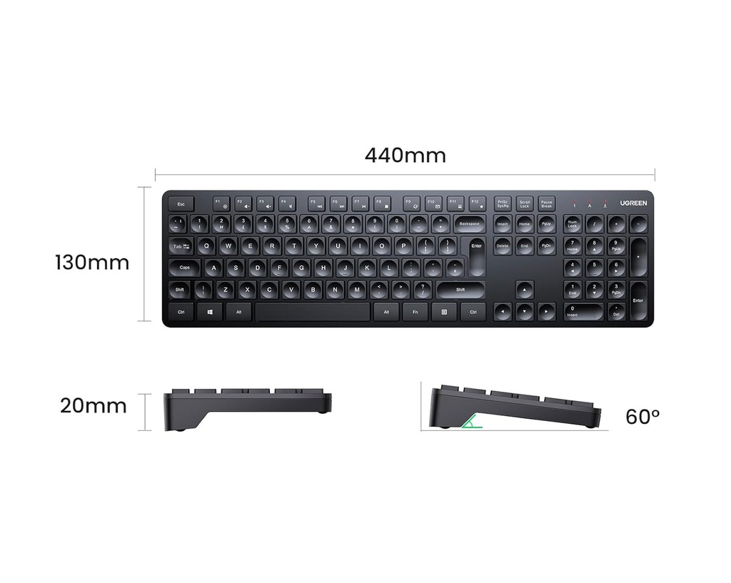 Ugreen clavier filaire 1.5m QWERTY (90875)
