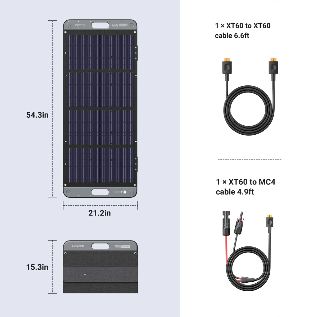 Ugreen panneau solaire portable 100W (15113)