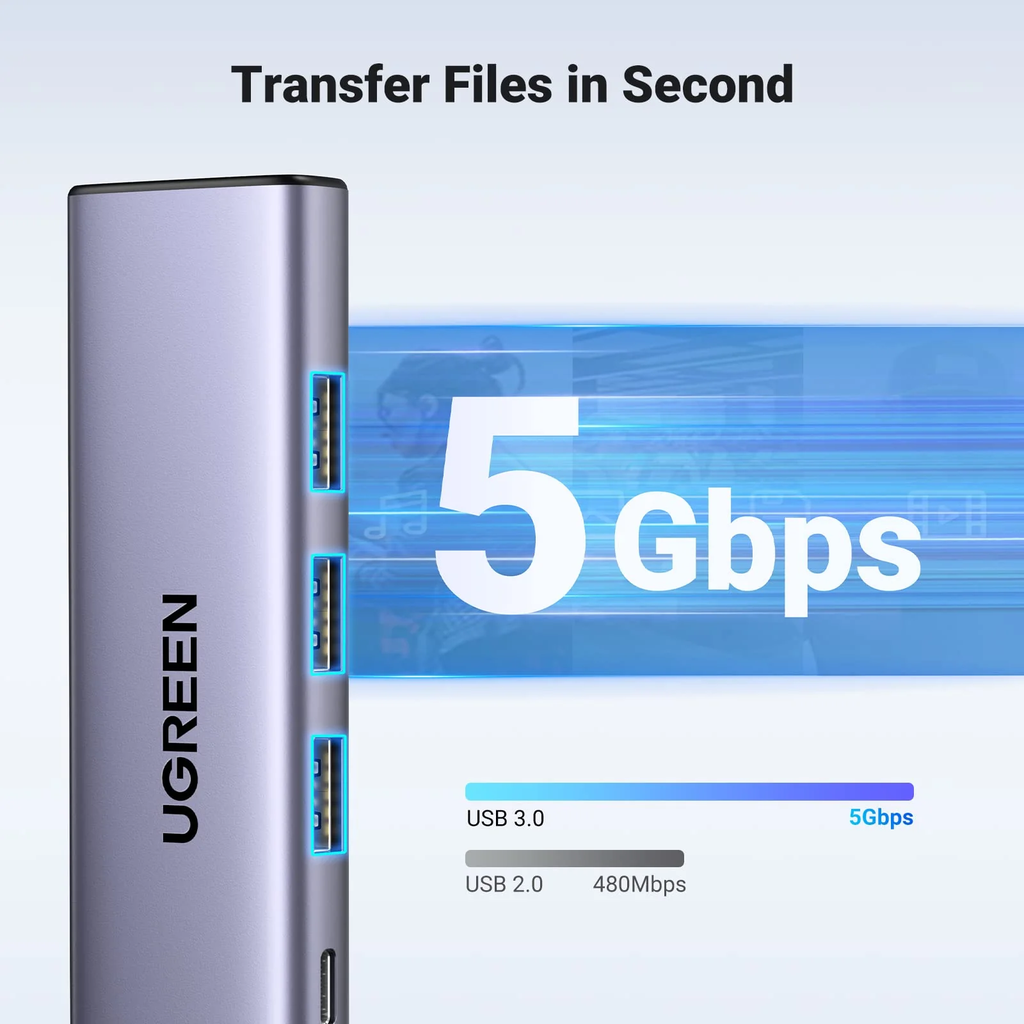 Ugreen HUB USB-C 5en1 (15596)