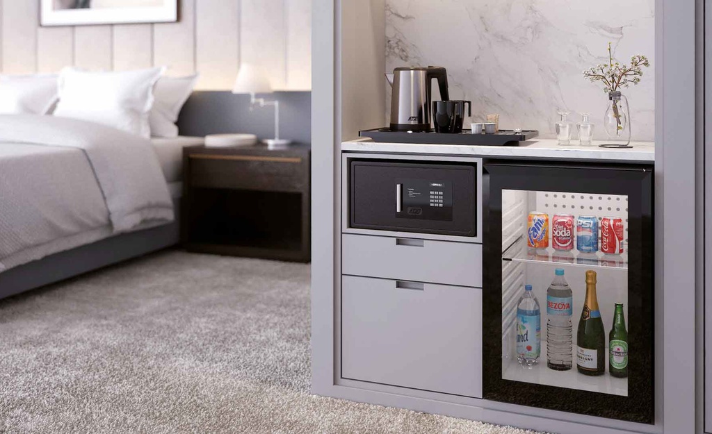 Mini-bar 100% silencieux – Porte vitrée