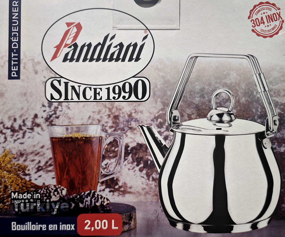Pandiani Bouilloire Acier Inox 3.5L