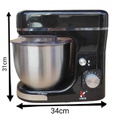 Kenz Robot Cuisine Pétrin avec 6 vitesses + Bol 5L en Inox Noir