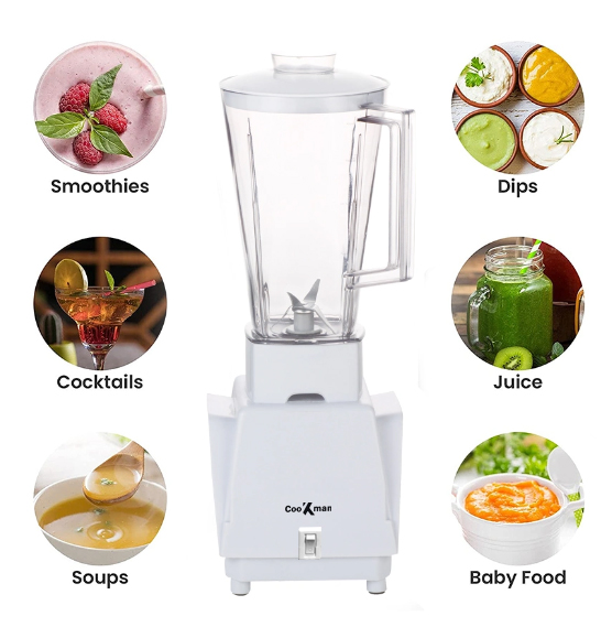 Blender General 1.5L puissant 350w avec moulin épice  2 in 1