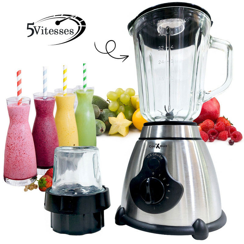 Blender General 1.5L puissant 350w avec moulin épice  2 in 1