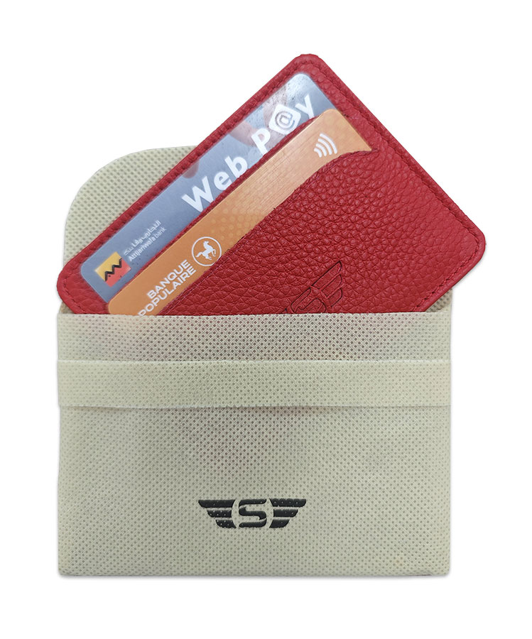 Porte carte cuir véritable Wincard Noir
