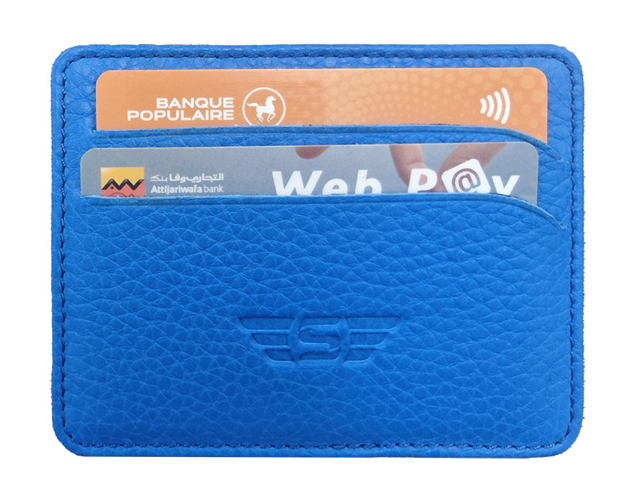 Porte carte cuir véritable Wincard Noir