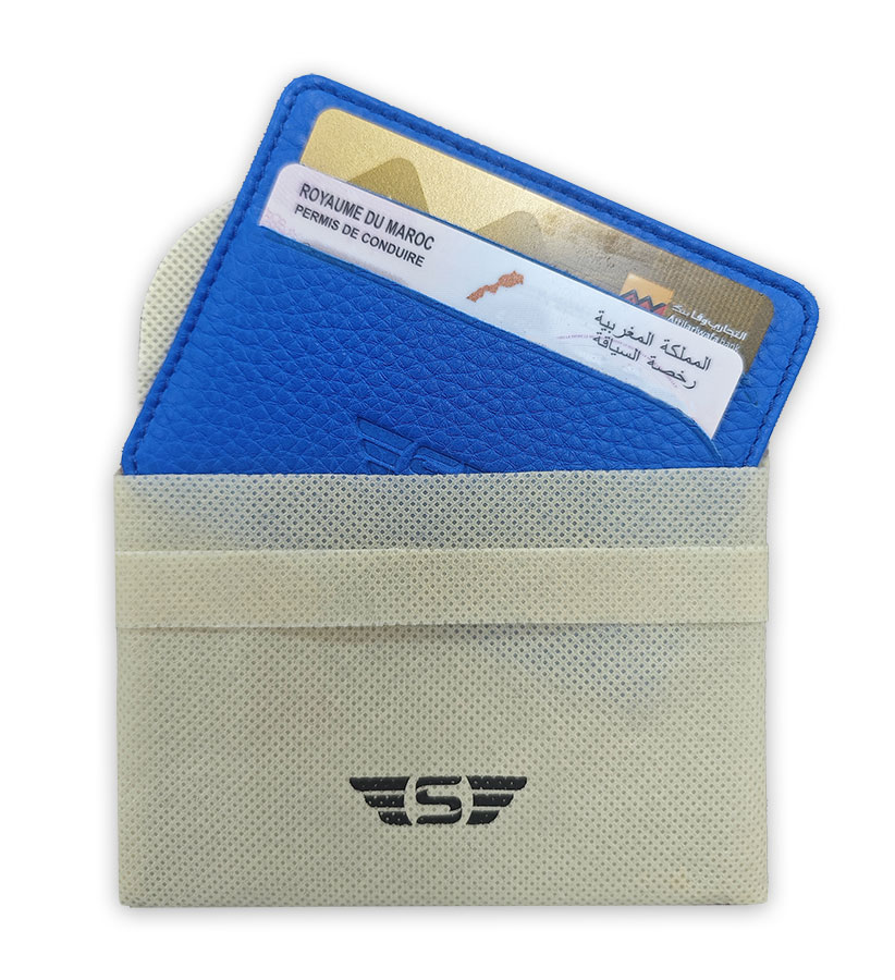 Porte carte cuir véritable Wincard Noir