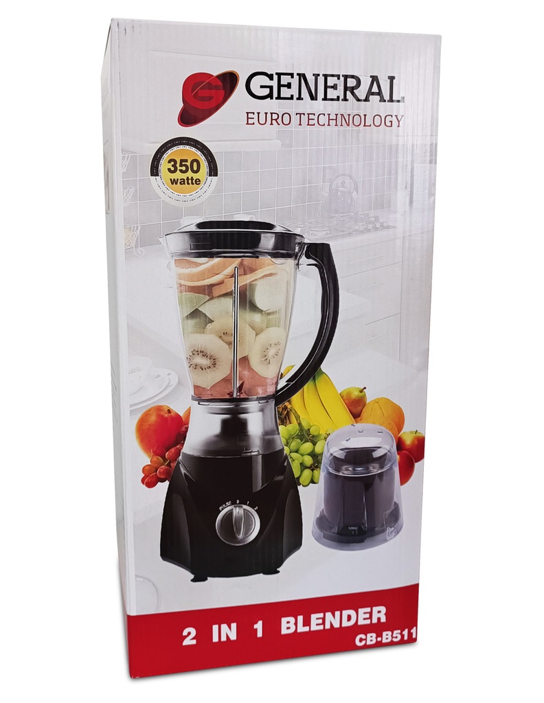 Blender General 1.5L puissant 350w avec moulin épice  2 in 1