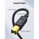 UGREEN Cable Imprimante USB 2.0 A Male vers USB B (10351)