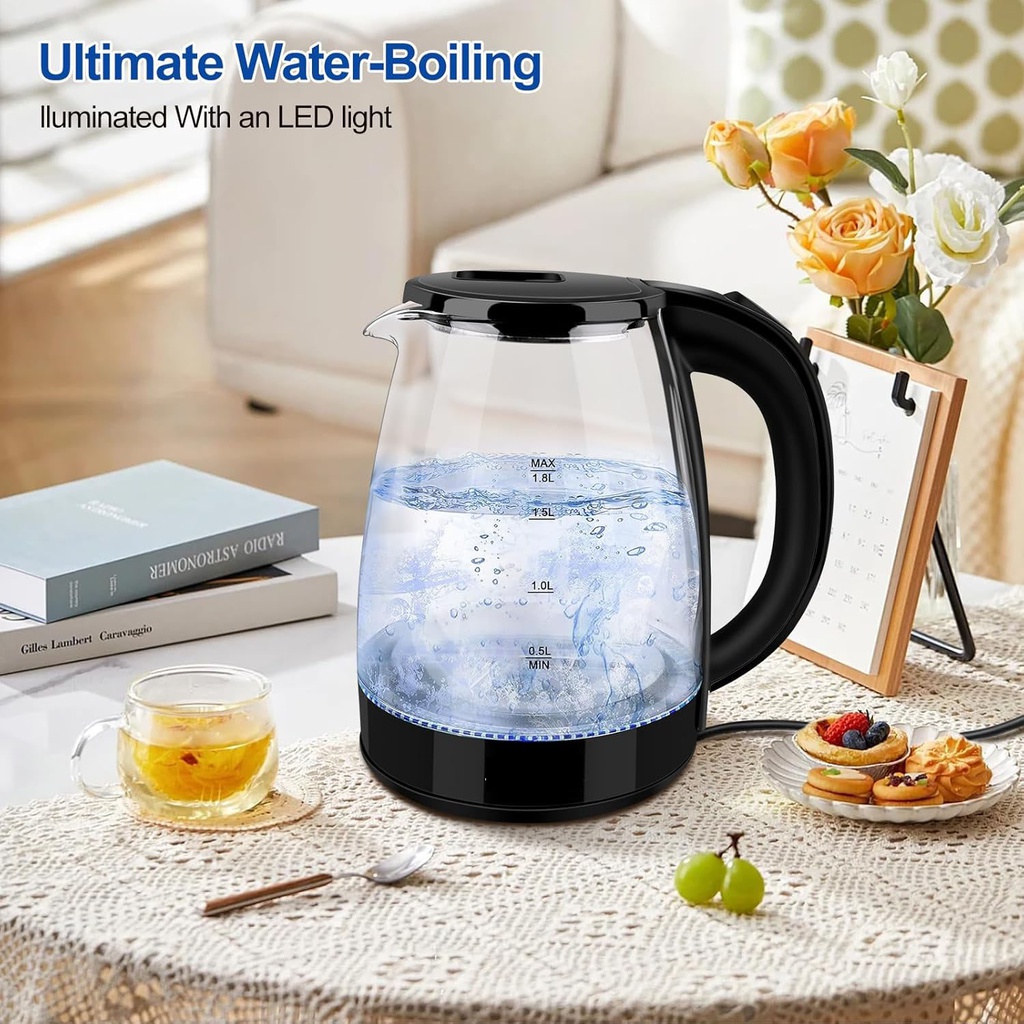 GENERAL Bouilloire Electrique 1,8 Litres en verre – 1500W