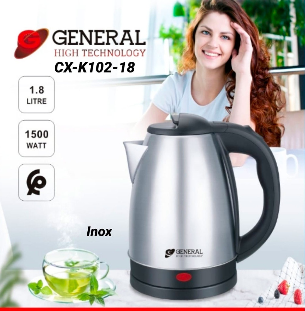 GENERAL Bouilloire Electrique 1,8 Litres – 1500W