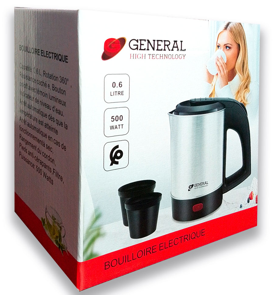 GENERAL Mini Bouilloire électrique 0.6L inox