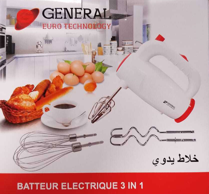 GENERAL Batteur electrique 3 en 1 à 5 vitesse