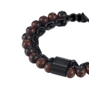 Bracelet pour homme Caterpillar serti d'obsidiennes