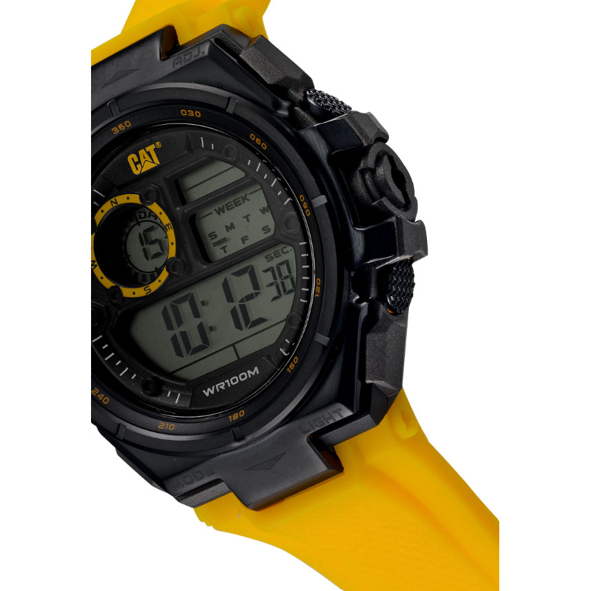 Montre Caterpillar Digital en silicone Chronographe Jaune &amp; Noir