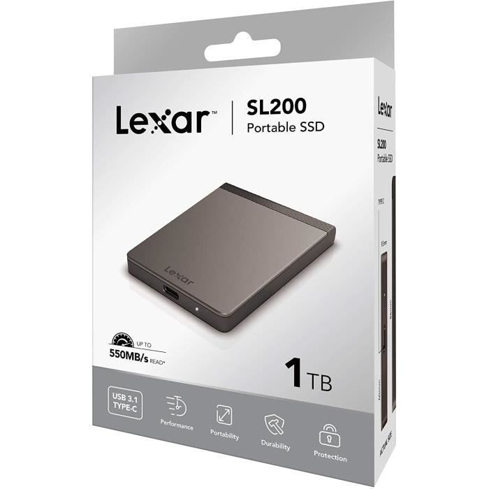 Disque Dur SSD Externe Lexar SL200 1To Portable