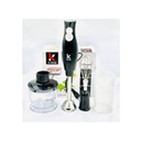Kenz Mixeur plongeant avec 3 accessoires en acier inoxydable couleur aléatoire