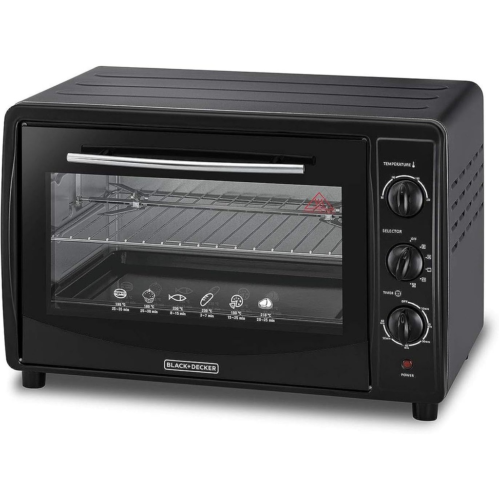 Black &amp; Decker Four Toaster 45 L avec double vitrage et rôtissoire